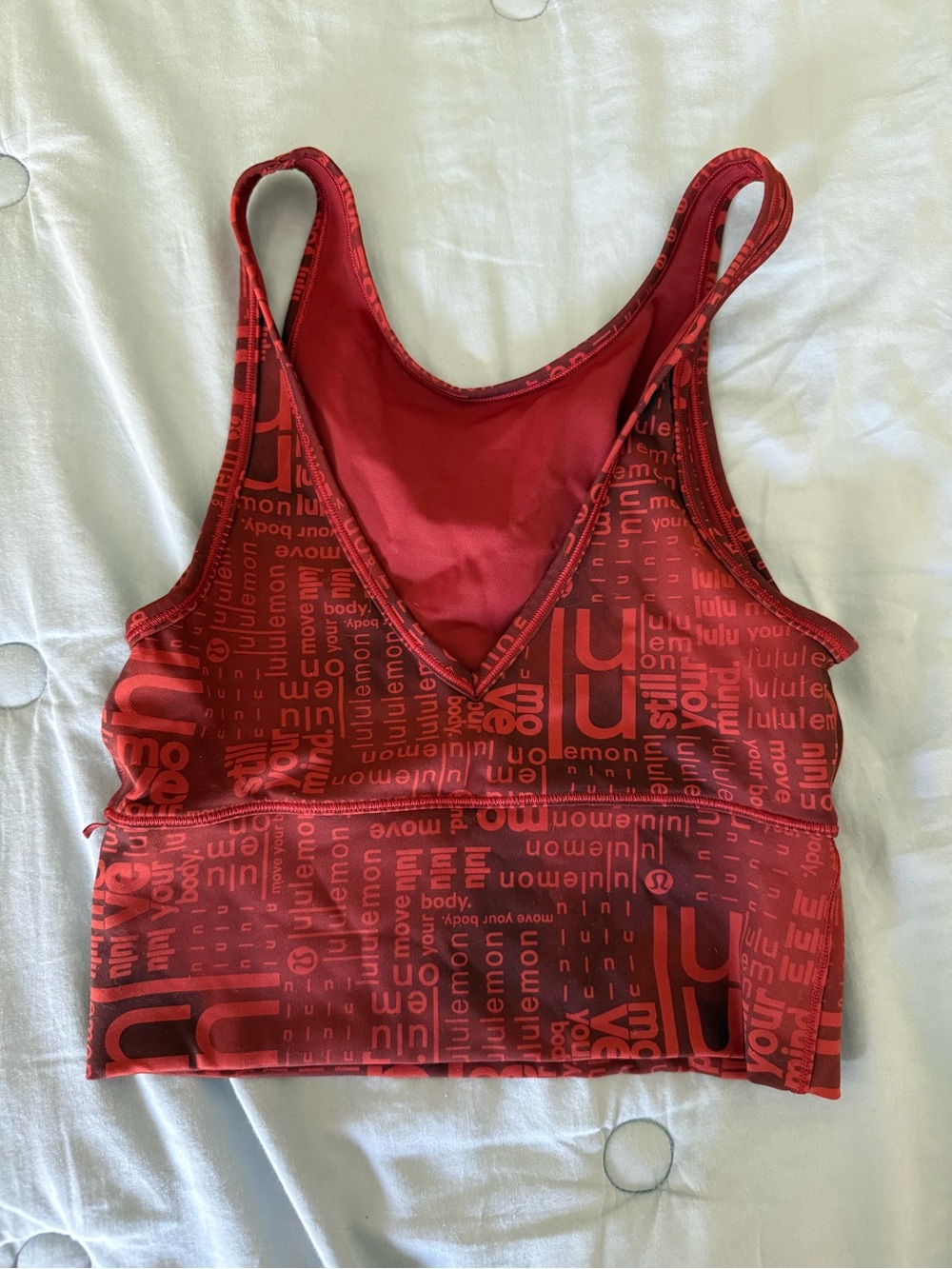 lululemon athletica Power Pivot Red Logo-Print V-Neck tank
